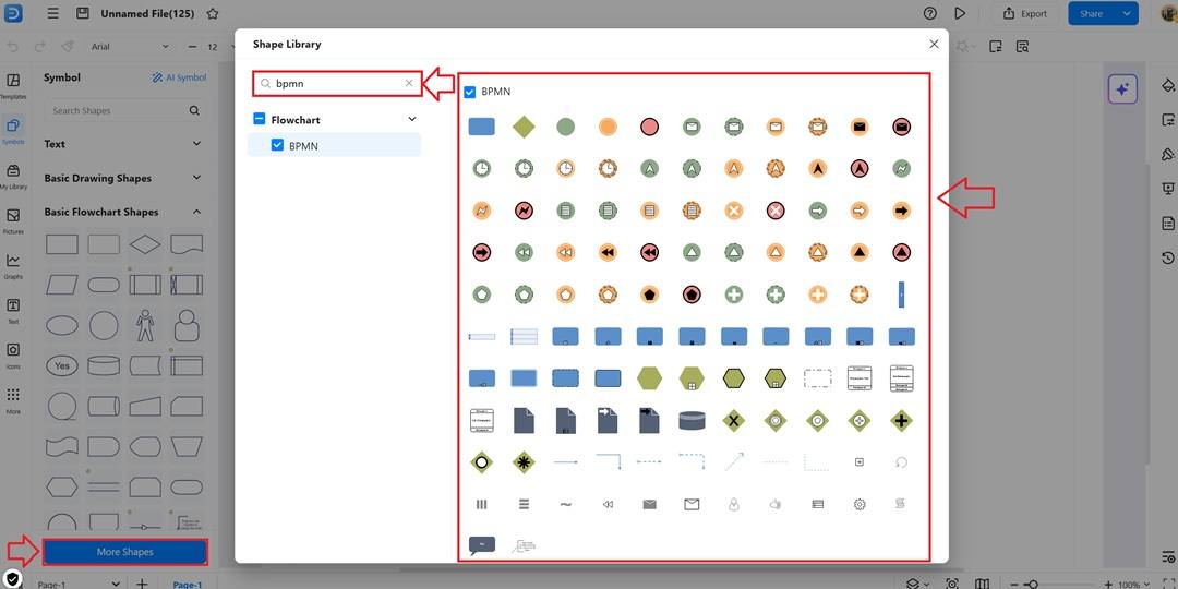 BPMN Diagrams-Searching for BPMN shape library