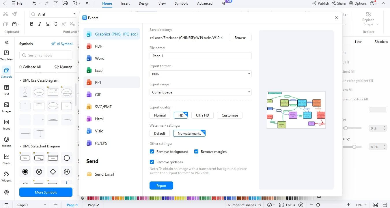 EdrawMax-Export Diagram