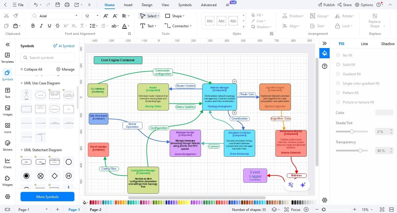 EdrawMax-Linking Components