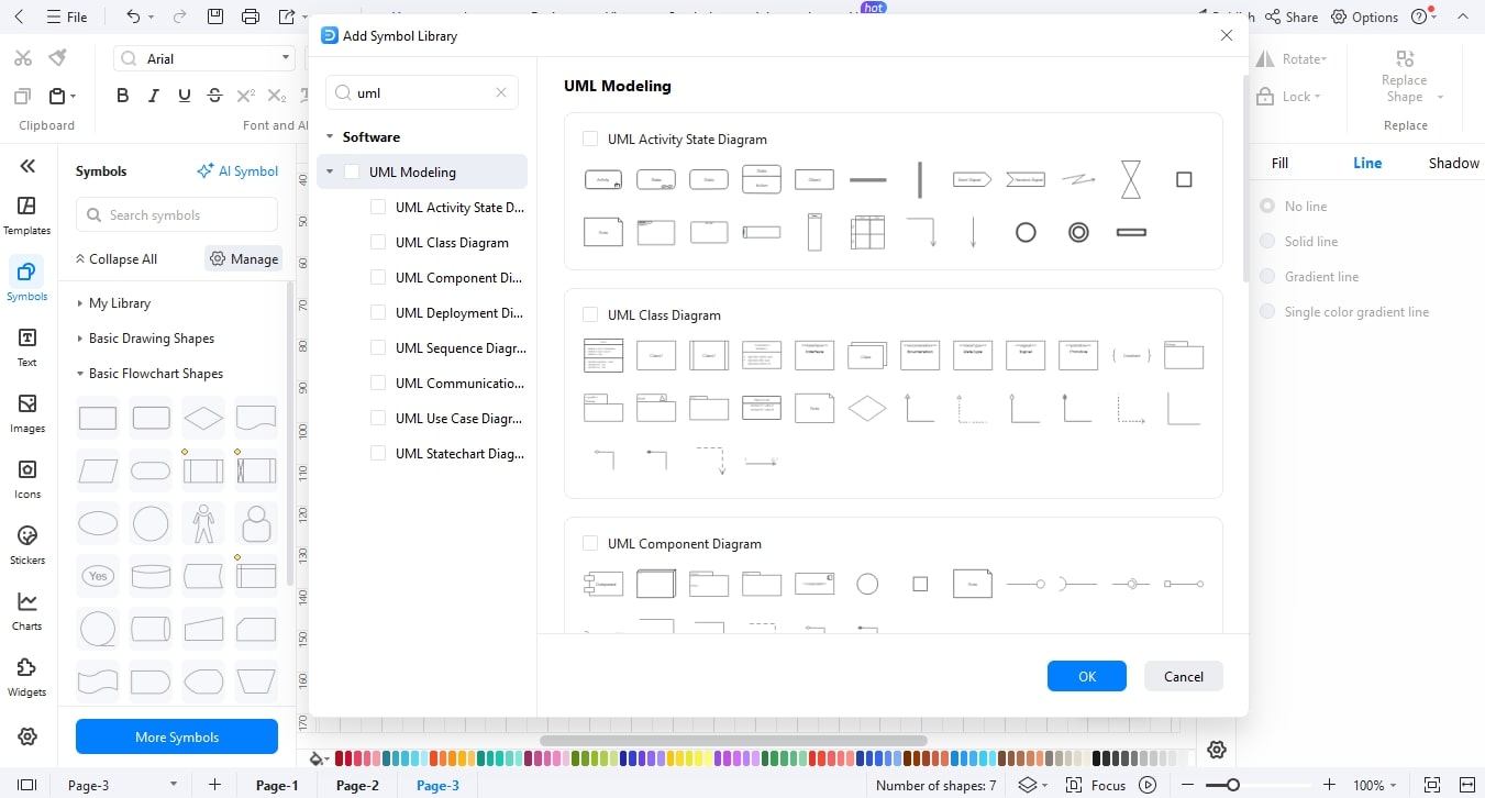 EdrawMax UI-Enable symbol library