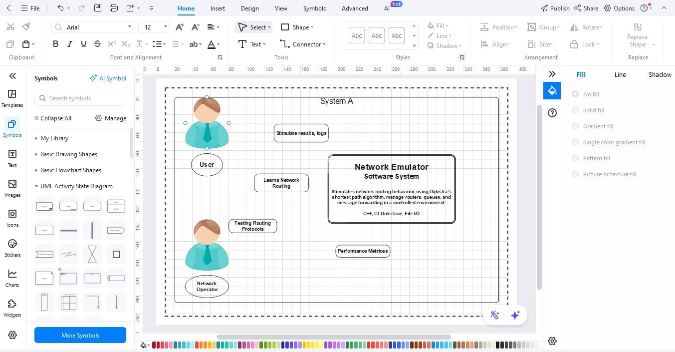 C4 Diagram-Connecting components with lines