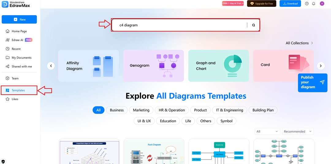 Template Search-Finding a C4 diagram template