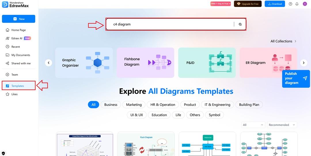 Template gallery-C4 diagram templates