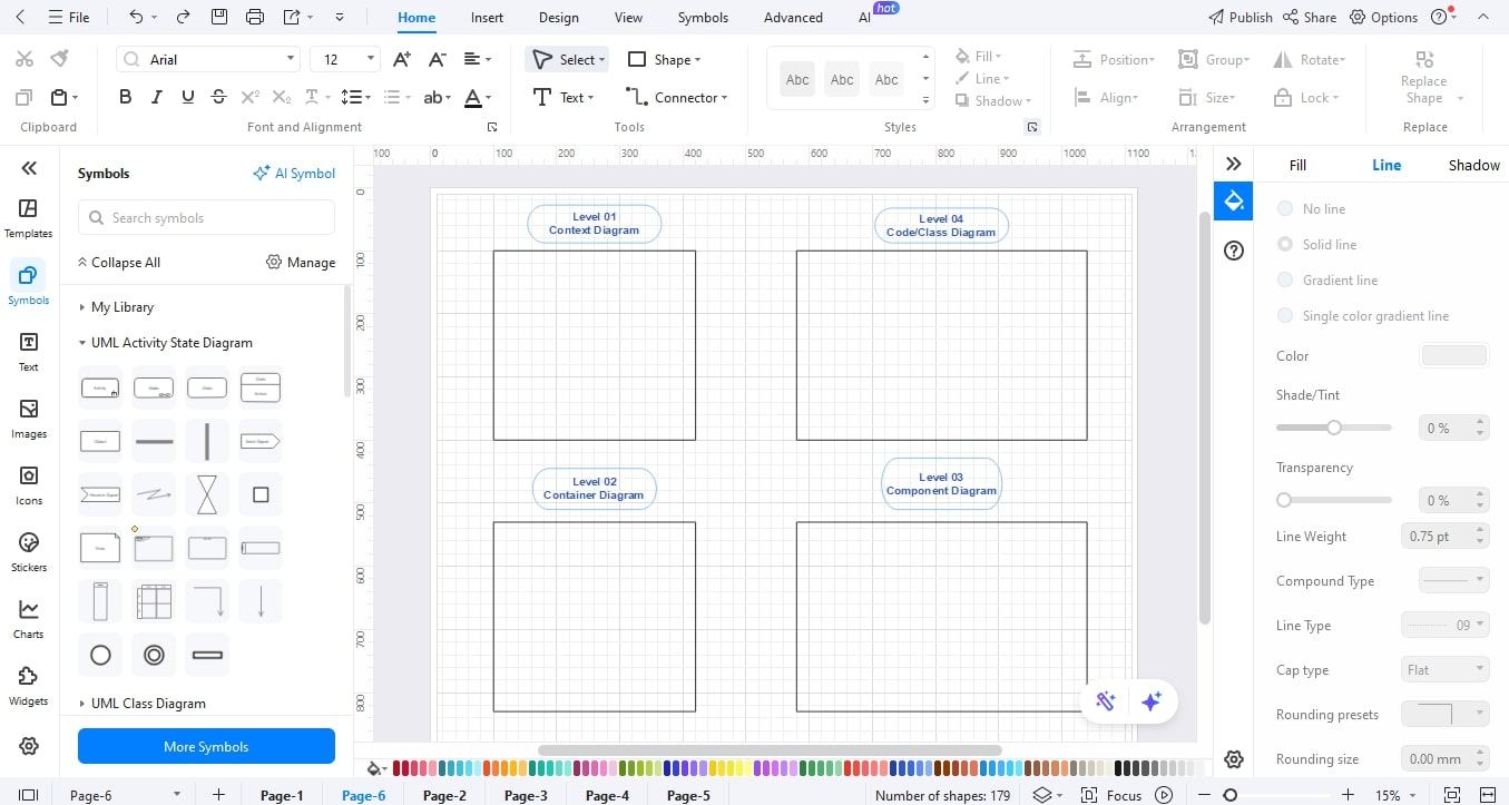 EdrawMax-canvas-showing-system-boundary-shapes