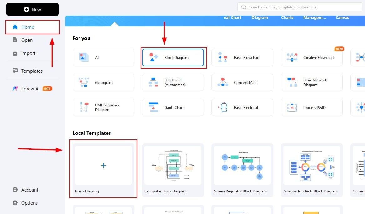EdrawMax Interface-Getting Started