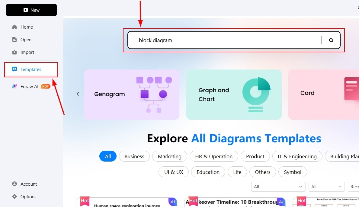 EdrawMax Template Library-Search for Block Diagrams