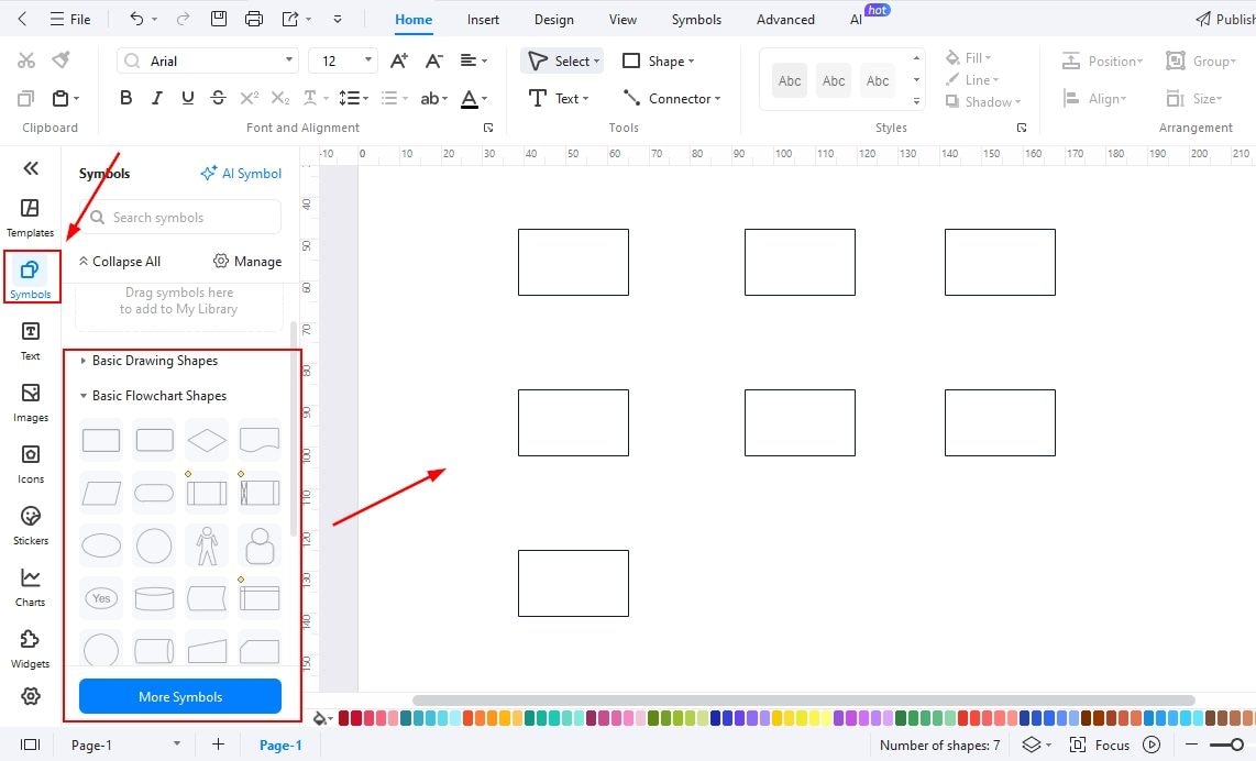 EdrawMax-Adding-elements-to-canvas