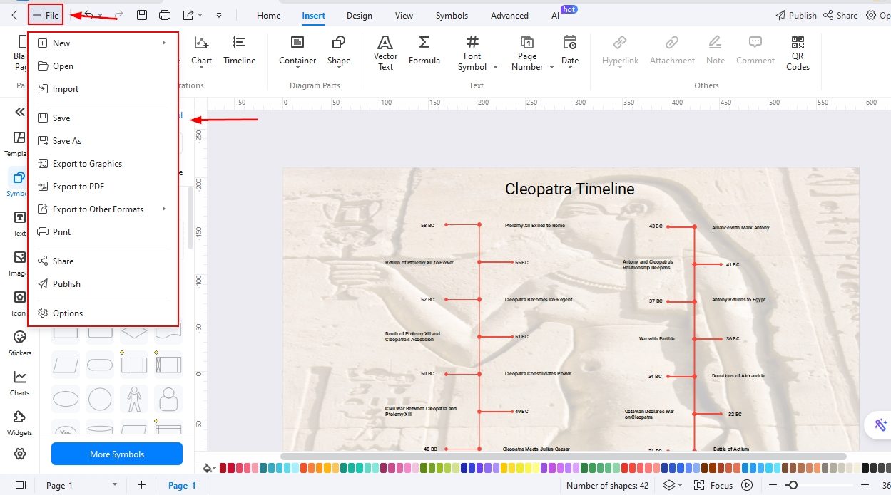 EdrawMax-Exporting the file after editing
