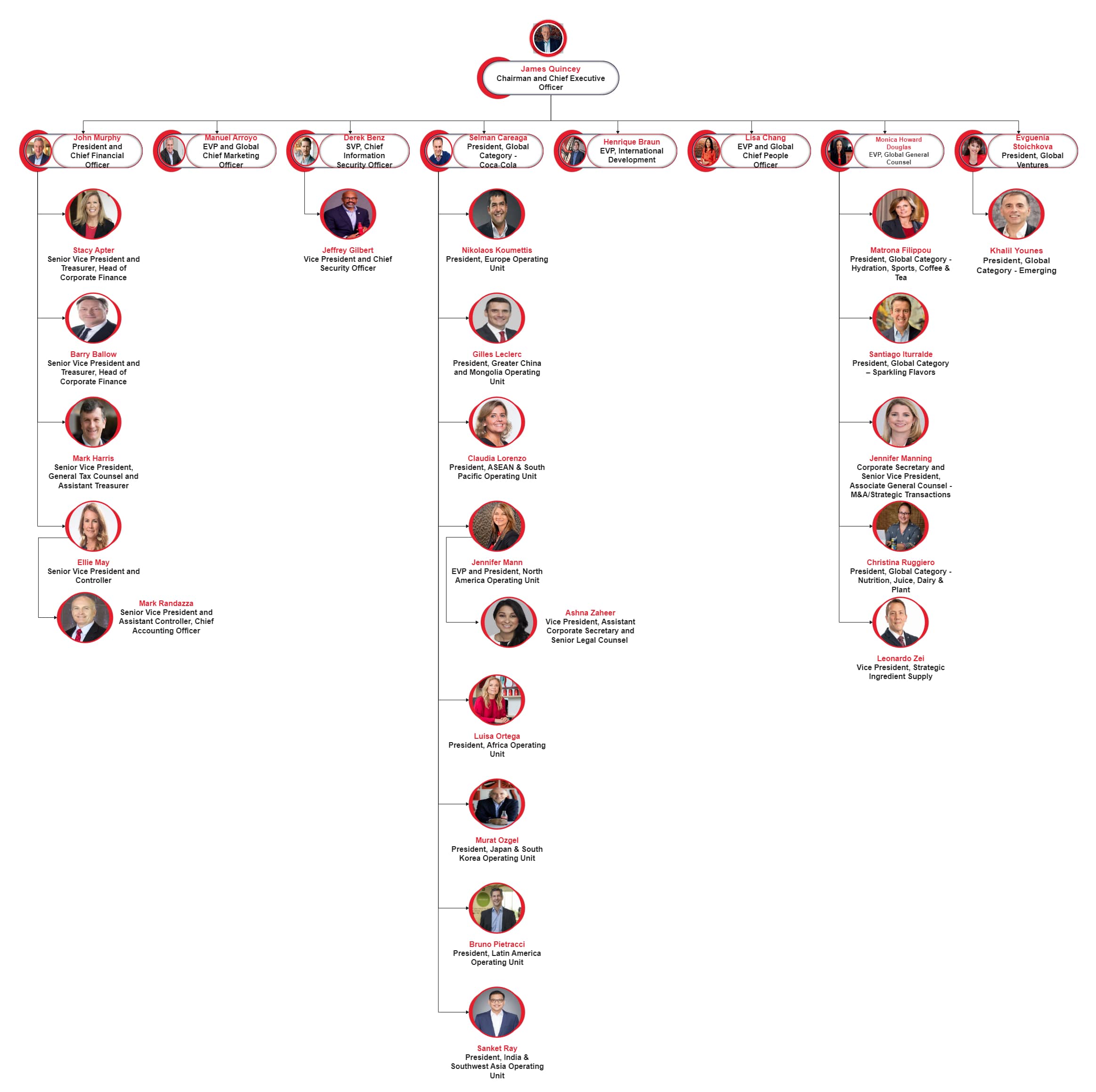 coca cola org chart