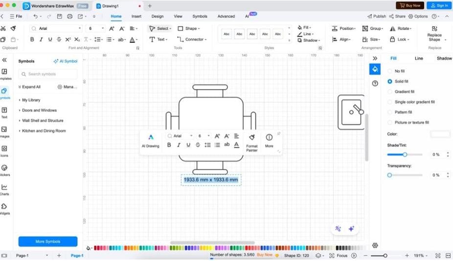 edrawmax edit and custom tools