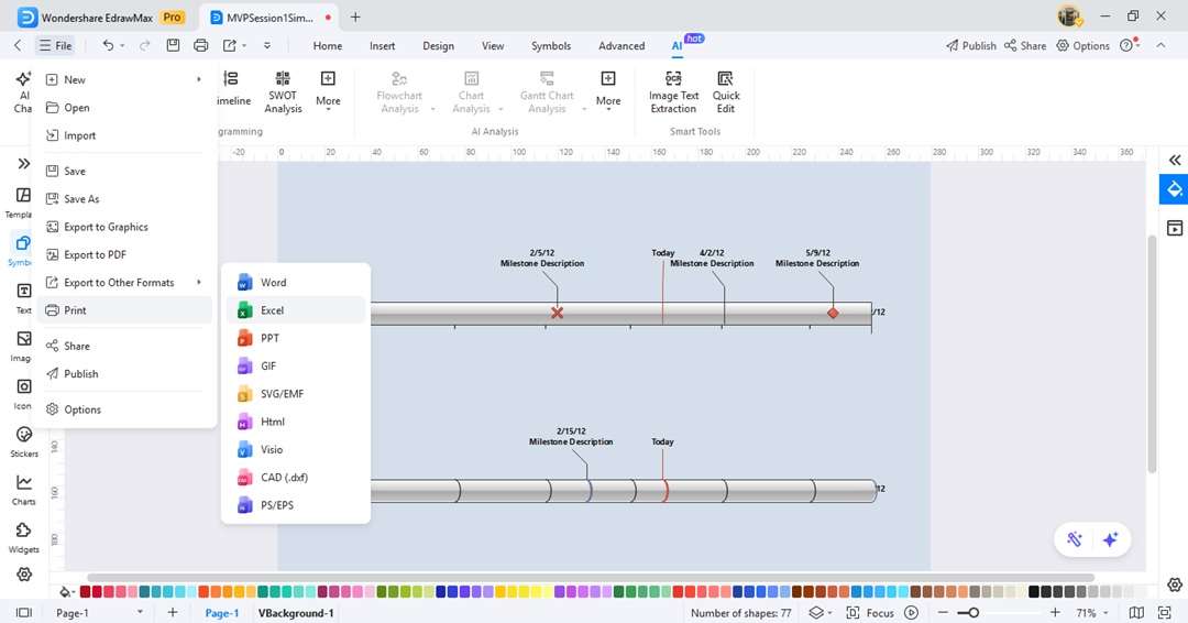 EdrawMax-export-to-excel