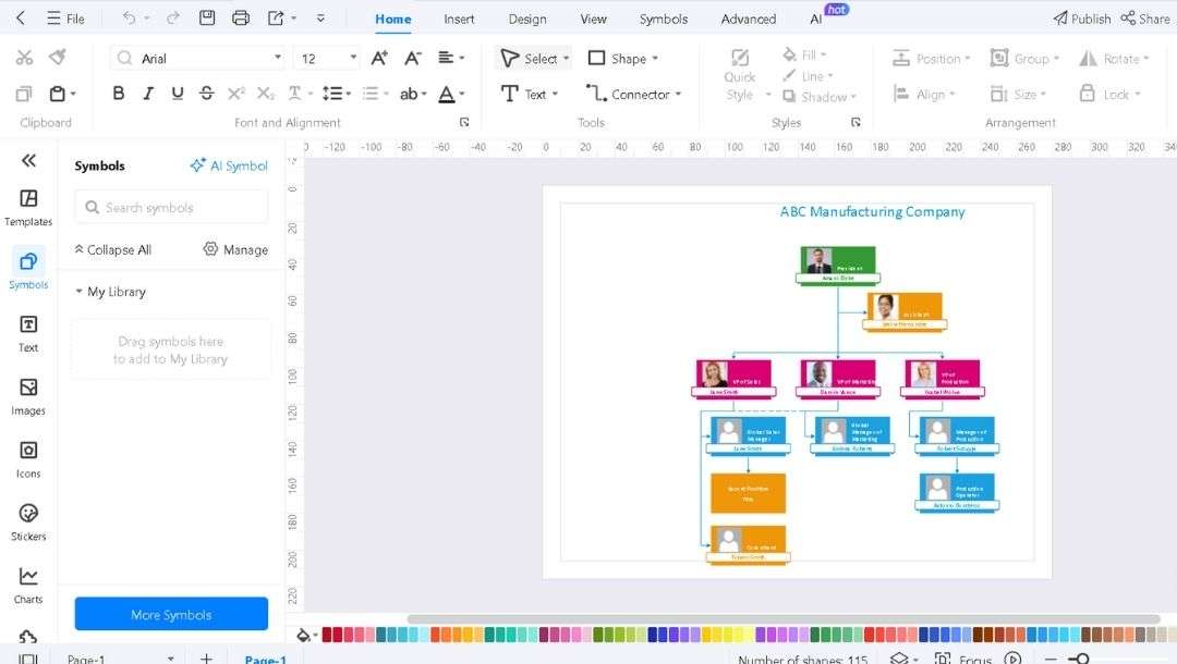 EdrawMax-Reviewing and editing diagram