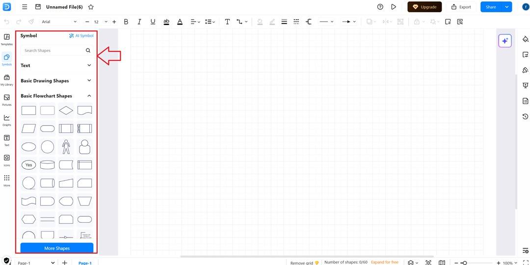 EdrawMax-blank canvas for diagramming
