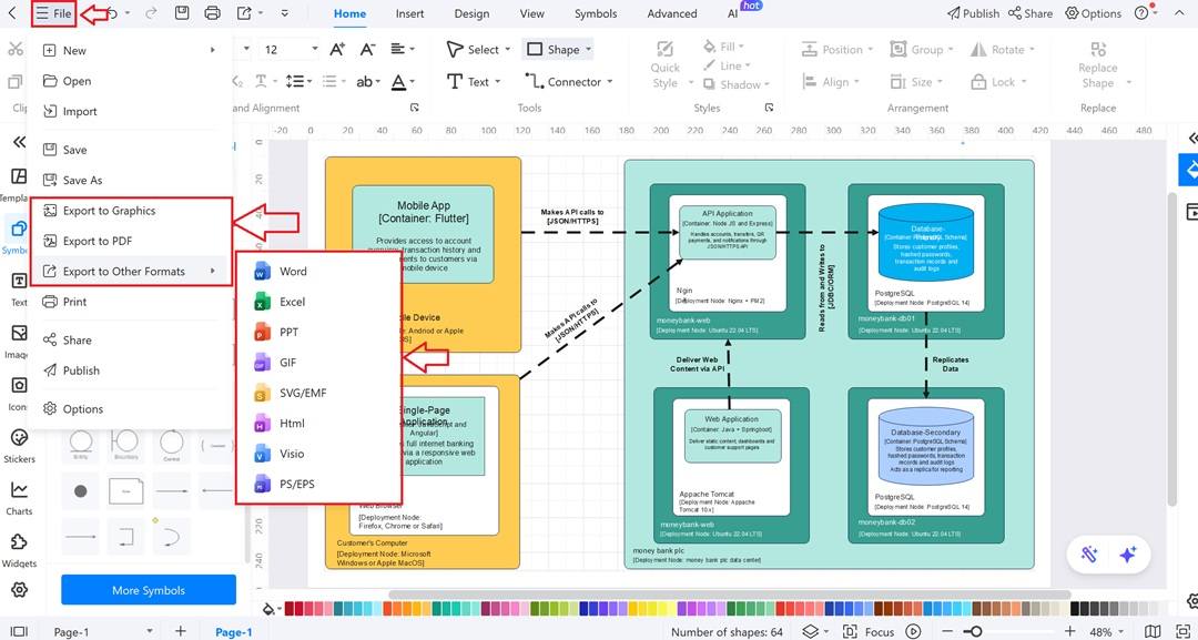 Final C4 diagram-exporting from EdrawMax