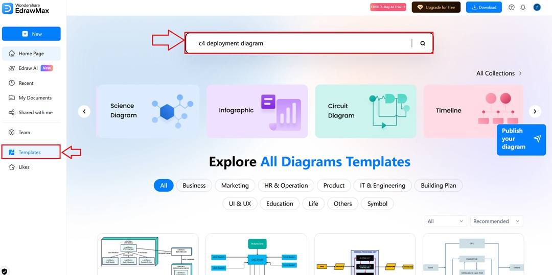 EdrawMax-template community with C4 diagrams