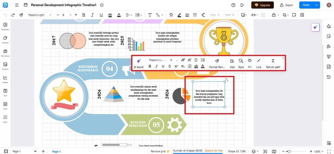 create a creative timeline