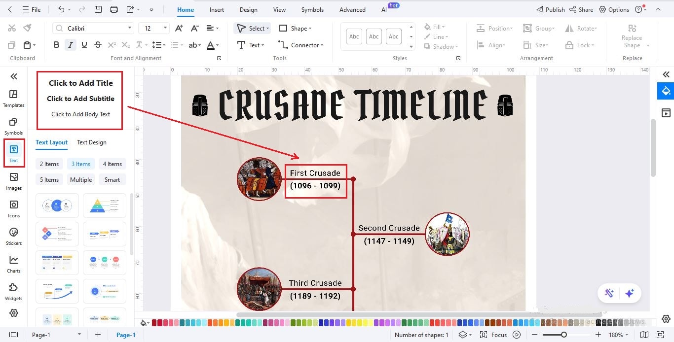 step-05 add text to the timeline