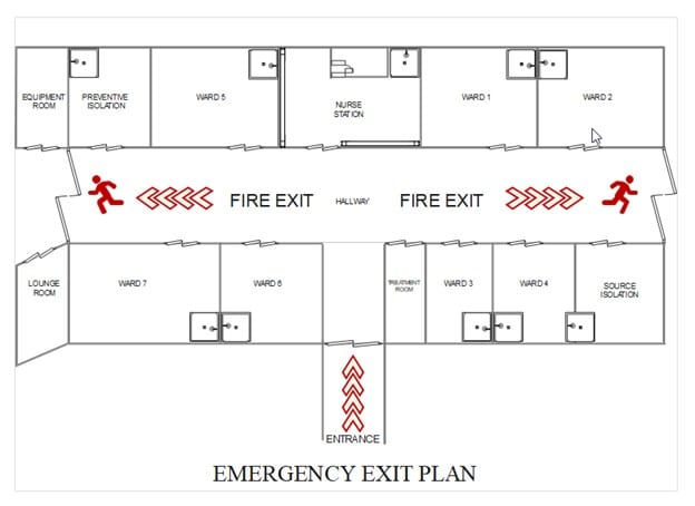 hospital ward evacuation plan