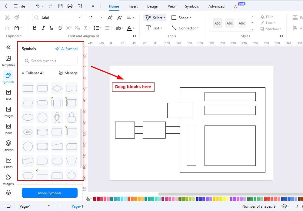 Canvas-Drag elements