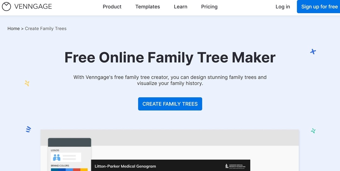 venngage family tree maker
