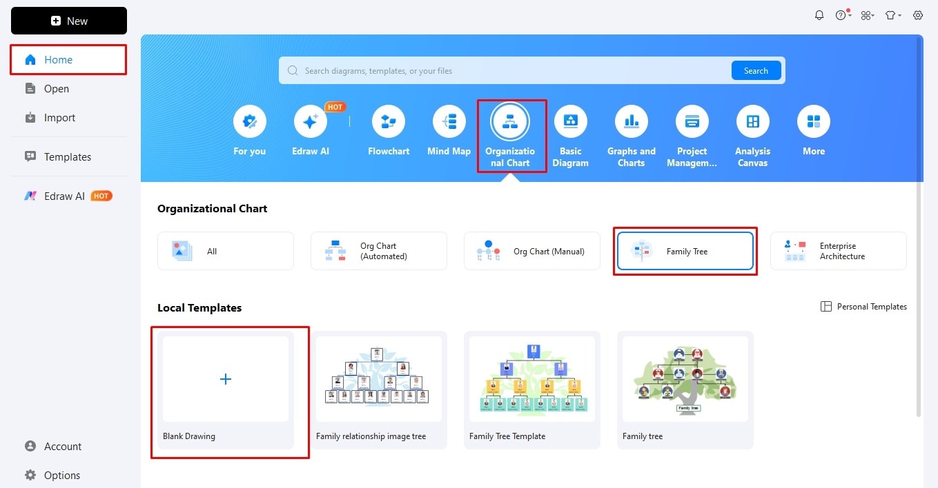 open family tree canvas edrawmax