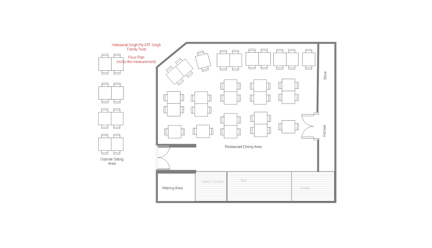 restaurant floor plan on EdrawMax