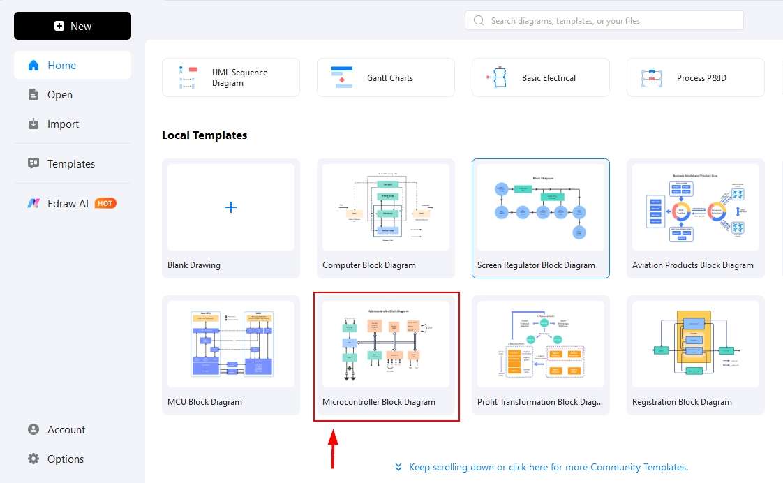 EdrawMax Template-Select a template