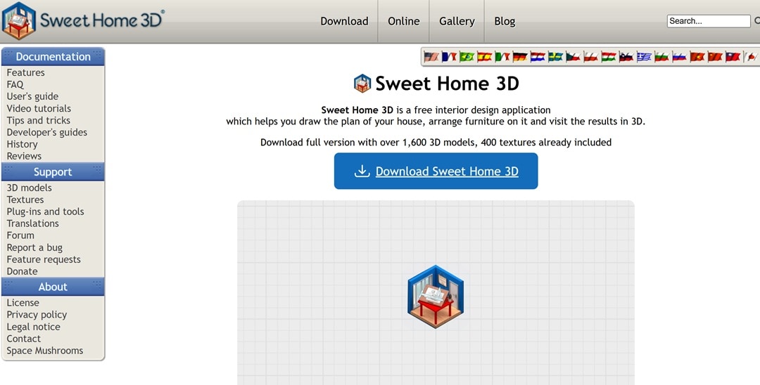 sweet-home-3d-interface