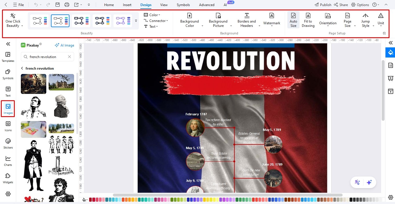 modify timeline design edrawmax