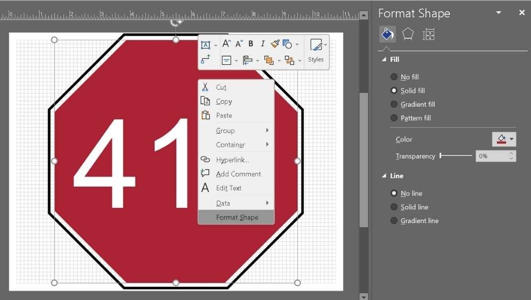 Shape Format-Change Fill Color