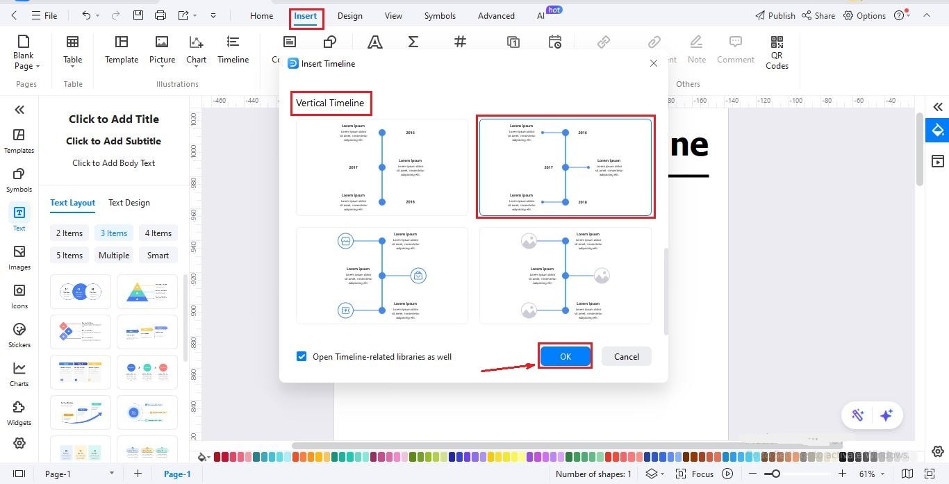 EdrawMax-Inserting-timeline-layout