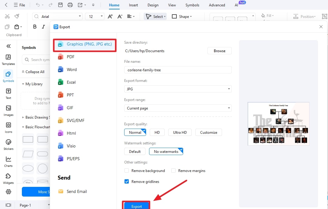 save-file-select recipient and proceed