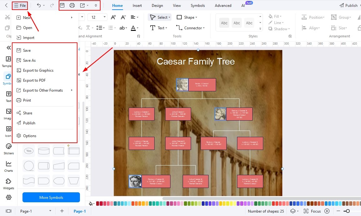EdrawMax export options-Exporting the final diagram