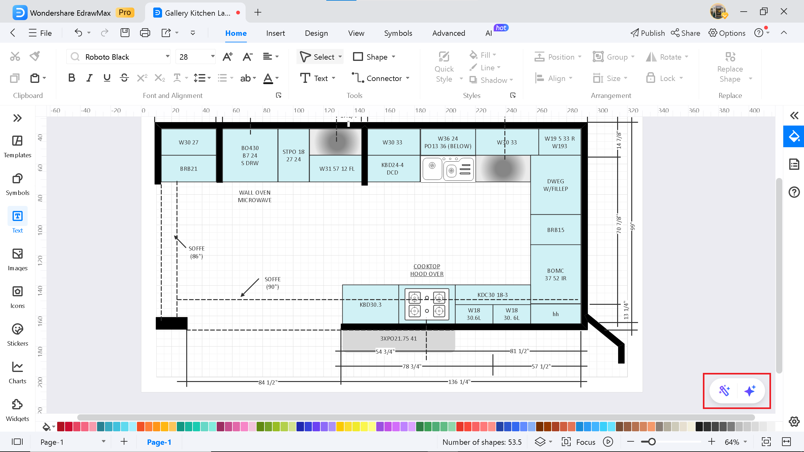 change style feature on EdrawMax