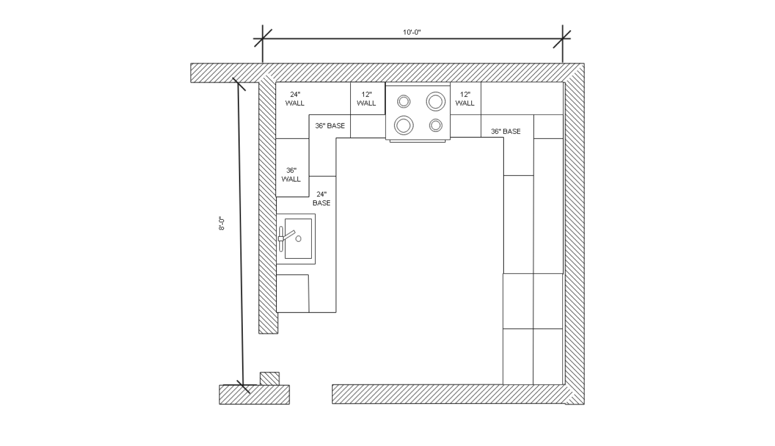 kitchen layout example on Edrawmax