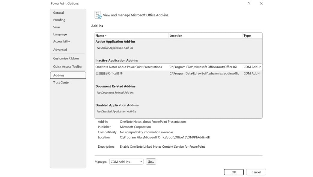 adding edrawmax add-in to powerpoint