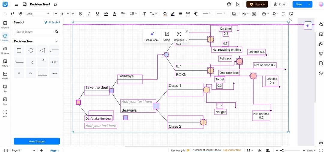 main editing interface