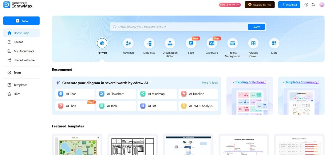 edrawmax user interface