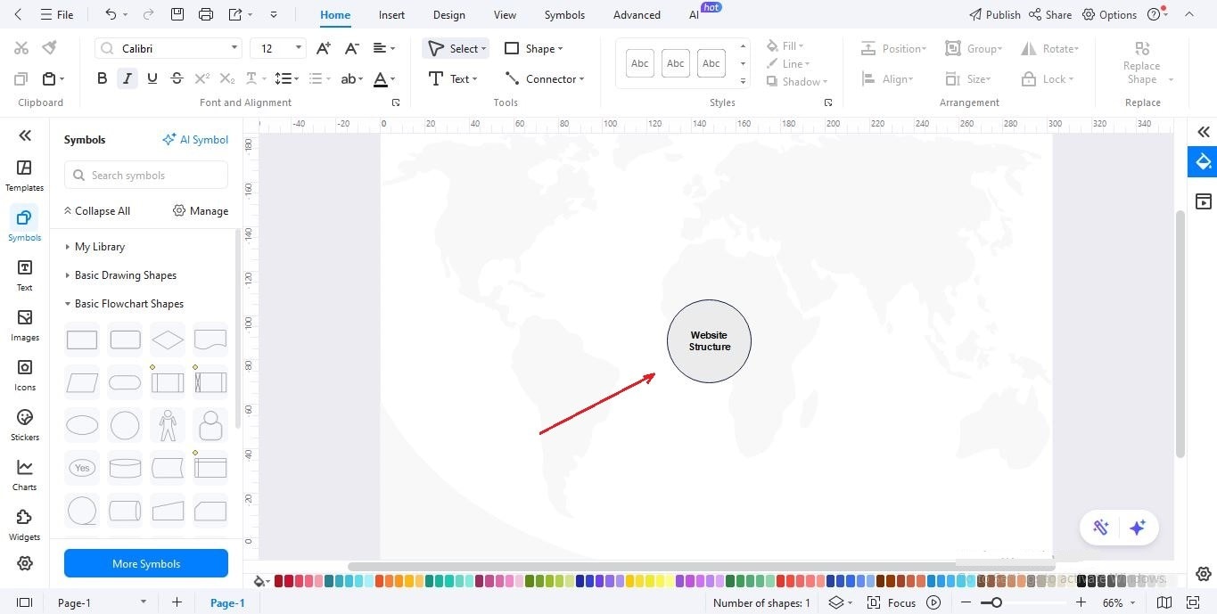 EdrawMax-canvas-Adding-main-node