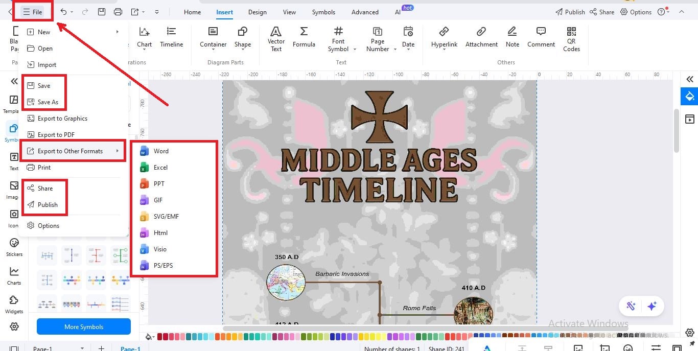 step-07 save, share or export timeline