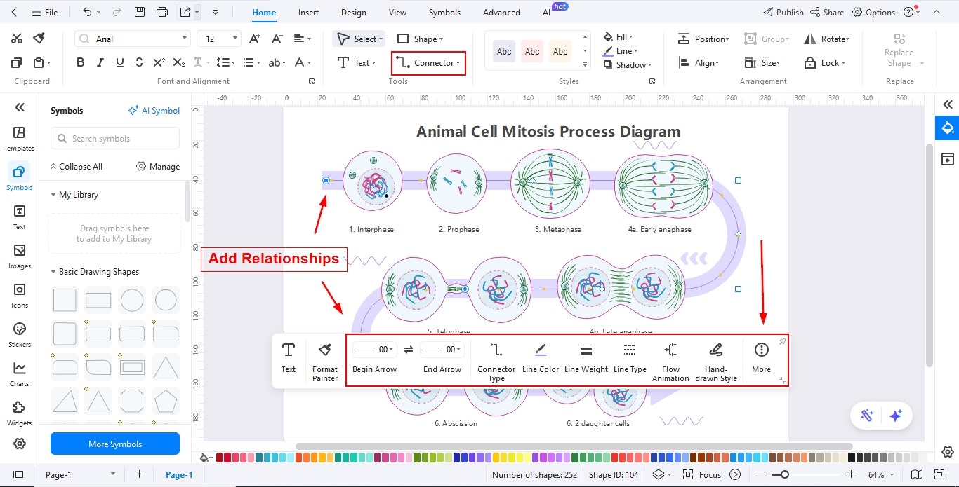 EdrawMax-adding-connectors