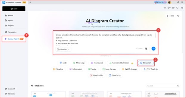 EdrawMax-AI Agent interface