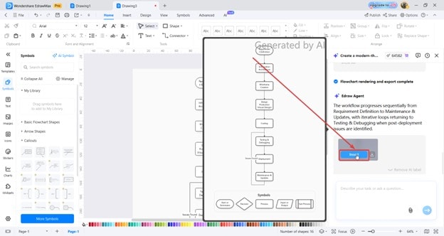 EdrawMax-AI Agent flowchart results