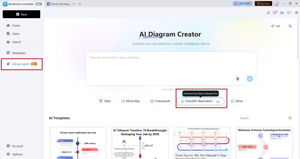 EdrawMax-AI diagram creator feature