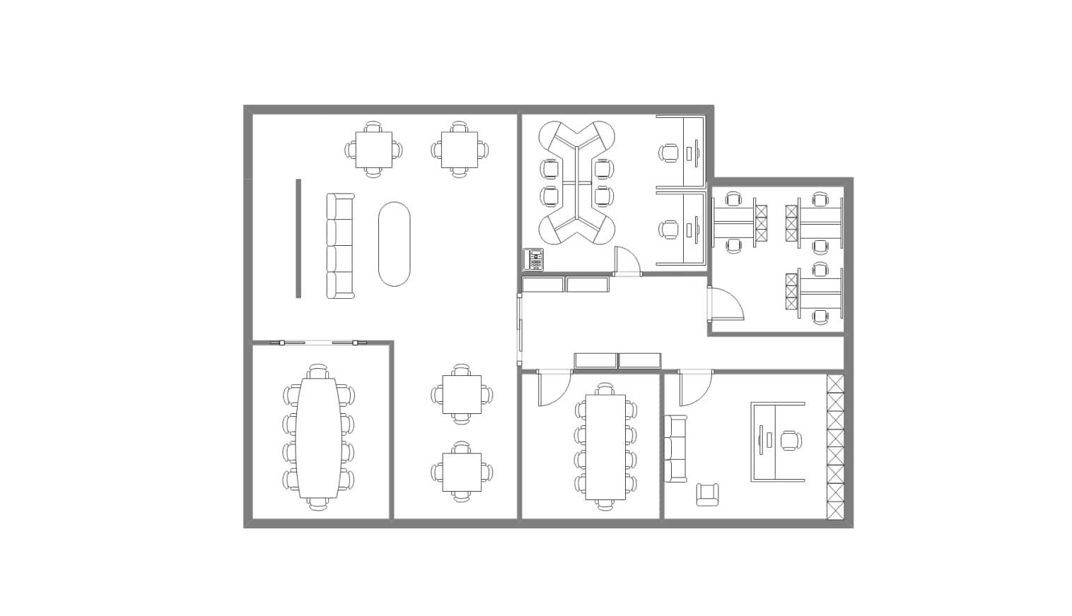 office layout plan on EdrawMax