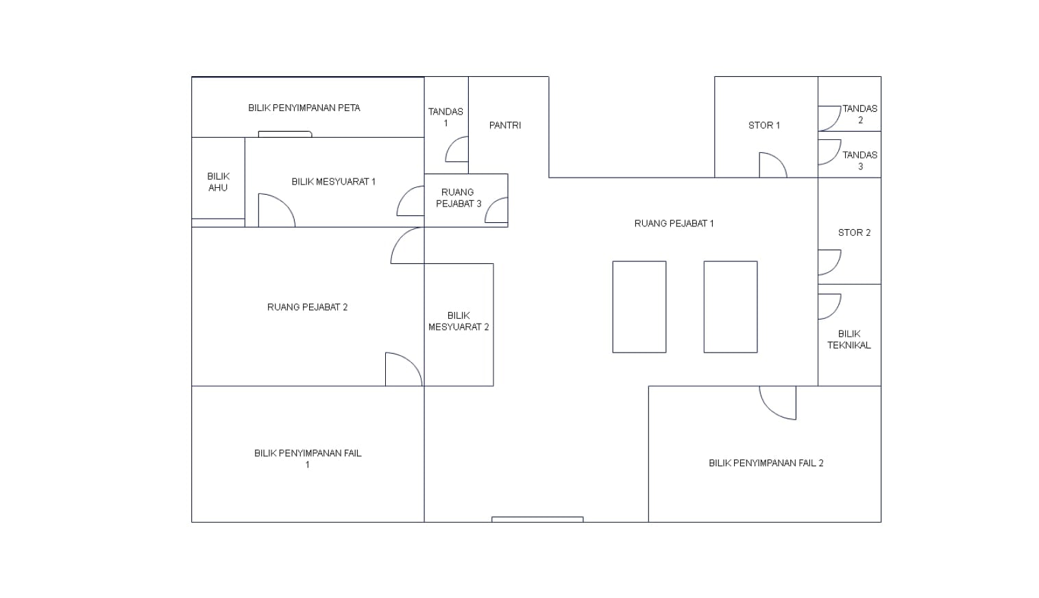 office layout plan on EdrawMax