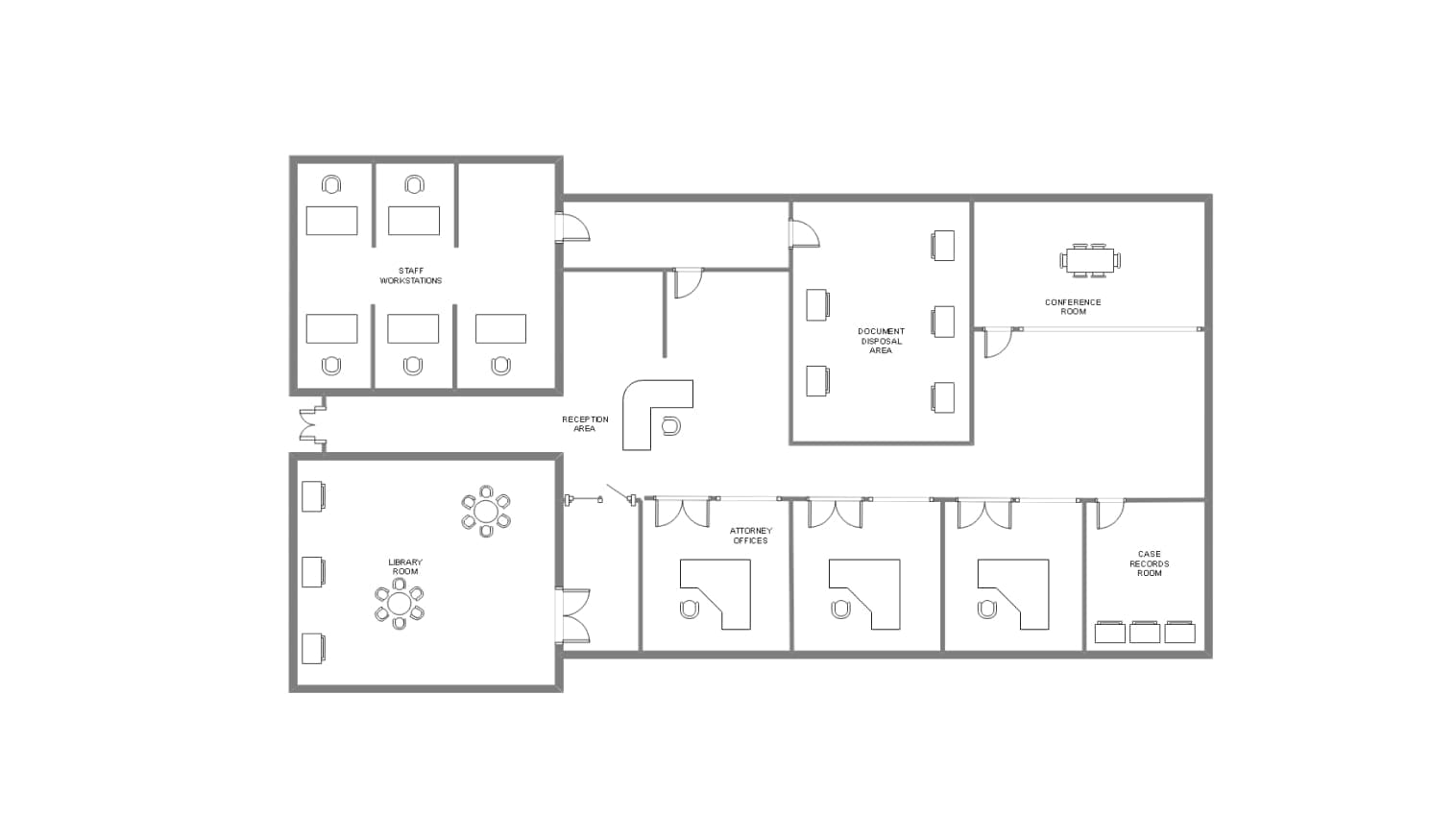 office layout plan on EdrawMax