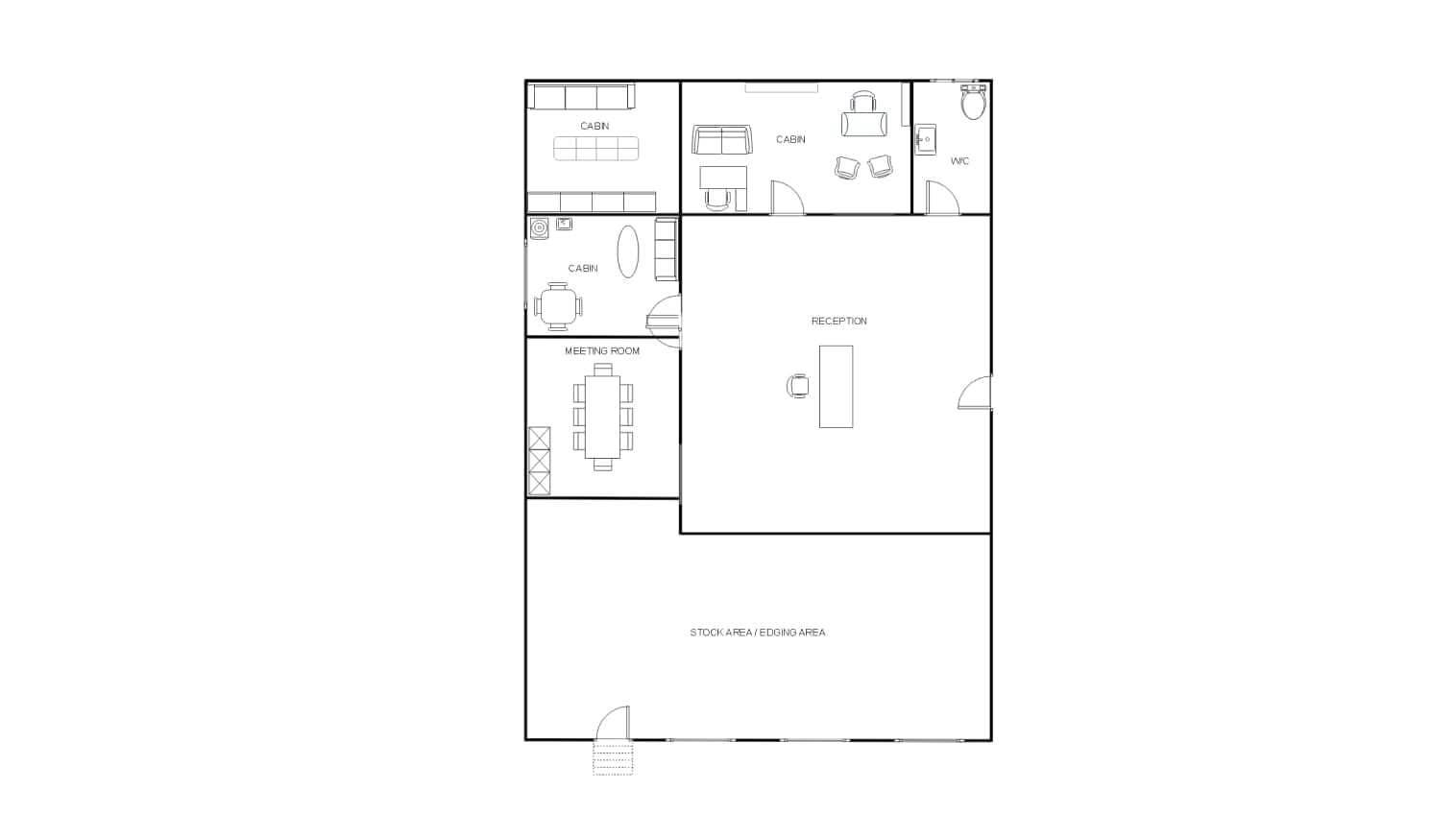 office layout plan on EdrawMax
