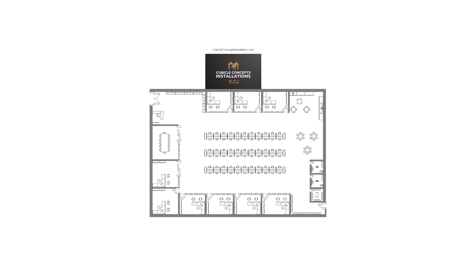 office layout plan on EdrawMax