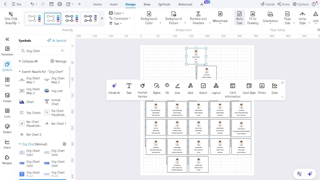 EdrawMax Workspace-Editing style and format